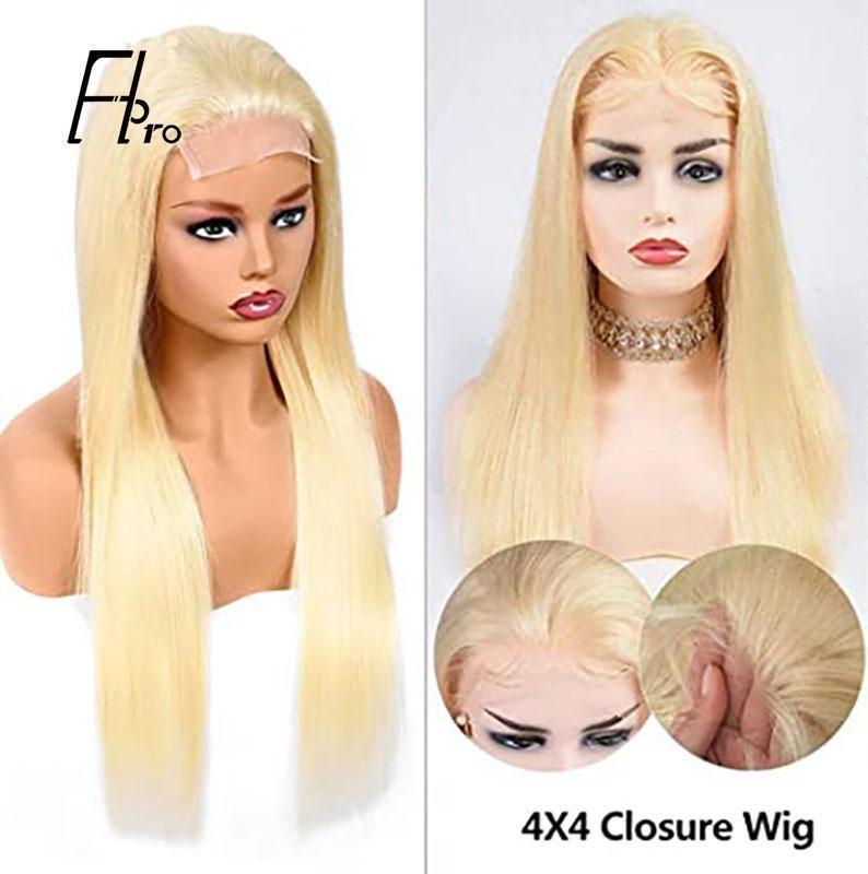 613# Straight Glueless Virgin Hair Lace Closure Wig Unit